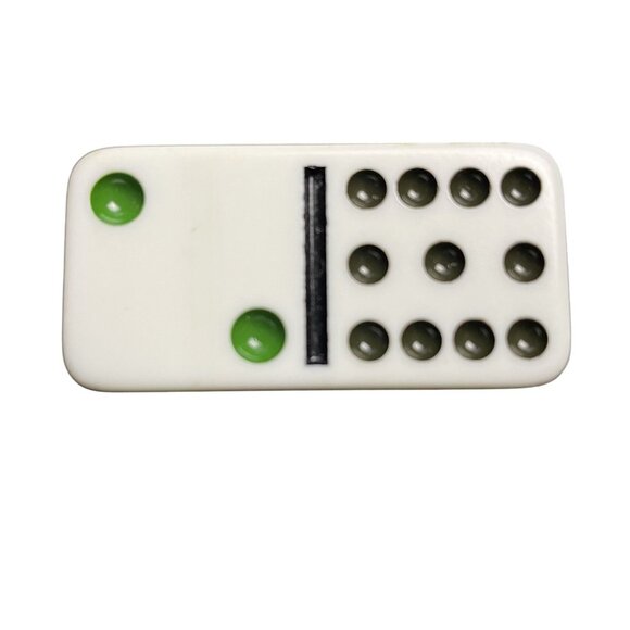 Double Twelve Dominoes Replacement Tile 2 11 Color Dot mq - Picture 1 of 3